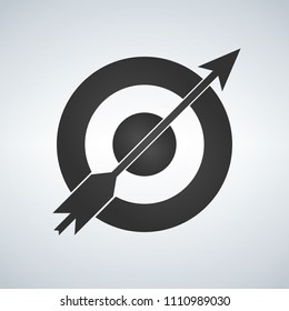 Target and arrow Icon Isolated on White Background