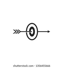 Target and arrow Icon Isolated on White Background - Vector 