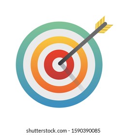 Target and arrow icon Isolated on White Background