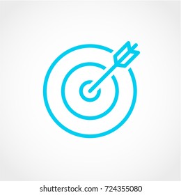 Target and arrow Icon Isolated on White Background