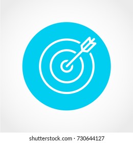 Target and arrow Icon Isolated on White Background