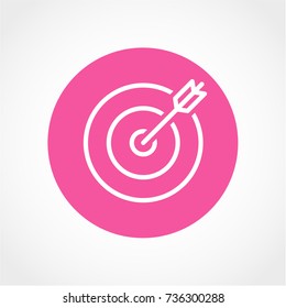 Target and arrow Icon Isolated on White Background