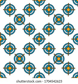 Destino con icono de flecha aislado patrón transparente en fondo blanco. Cartel de la pizarra. Icono de la tabla de tiro con arco. Cartel de tablero. Concepto de objetivo de negocio. Ilustración vectorial