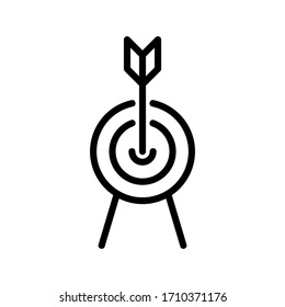Icono de flecha de destino o logotipo símbolo de signo aislado ilustración vectorial - iconos vectoriales de estilo negro de alta calidad
