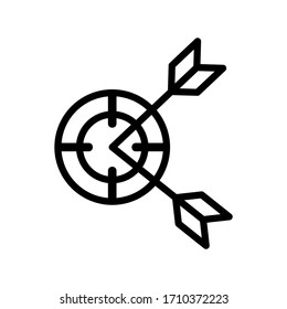 target arrow icon or logo isolated sign symbol vector illustration - high quality black style vector icons

