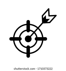 target arrow icon or logo isolated sign symbol vector illustration - high quality black style vector icons
