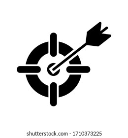 target arrow icon or logo isolated sign symbol vector illustration - high quality black style vector icons
