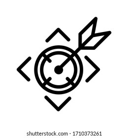 target arrow icon or logo isolated sign symbol vector illustration - high quality black style vector icons
