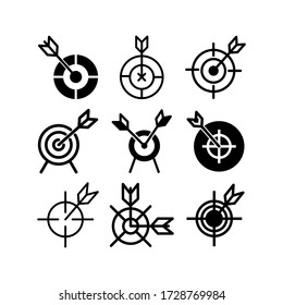 target arrow icon or logo isolated sign symbol vector illustration - Collection of high quality black style vector icons
