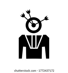 Target Arrow icon or logo isolated sign symbol vector illustration - high quality black style vector icons
