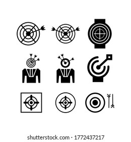 Target Arrow icon or logo isolated sign symbol vector illustration - Collection of high quality black style vector icons
