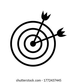 Target Arrow icon or logo isolated sign symbol vector illustration - high quality black style vector icons

