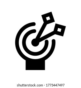 Target Arrow icon or logo isolated sign symbol vector illustration - high quality black style vector icons
