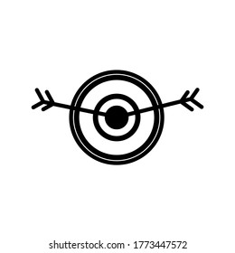 Icono de flecha de destino o logotipo símbolo de signo aislado ilustración vectorial - iconos vectoriales de estilo negro de alta calidad
