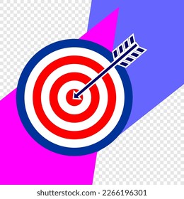 target with arrow, icon and logo vector