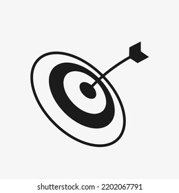 icono de destino y flecha en fondo blanco
