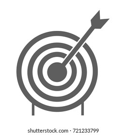 Target arrow icon on white background