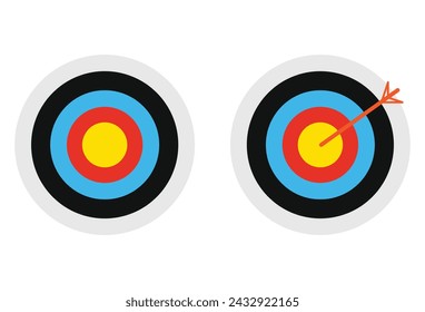 Target with arrow icon. Target Point Logo Template Design Vector, Emblem, Design Concept, Creative Symbol, Icon. Vector illustration. Eps file 19.