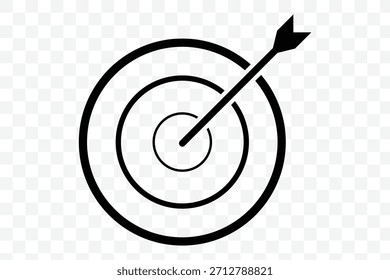 alvo com ícone de seta vetor sinal. Ícone de alvo em versões lineares. Linha editável. Conjunto de ícones de estratégia comercial mostrando dardos em alvos bullseye com variações mínimas de linha e preenchimento. Ícone Objetivos