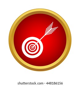 Target and arrow icon in simple style on a white background