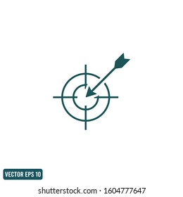 target arrow icon symbol logo template design element