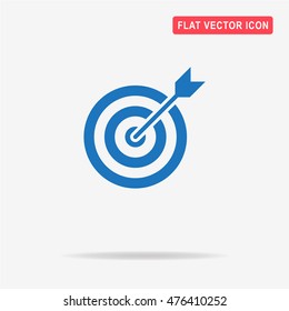 Target and arrow icon. Vector concept illustration for design.