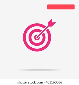 Target and arrow icon. Vector concept illustration for design.