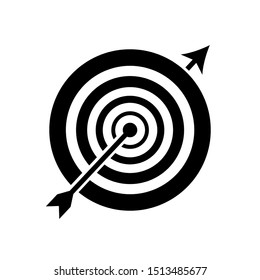 Target and arrow icon vector illustration logo template clean and simple design