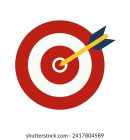 Target With Arrow Icon Vector Illustration