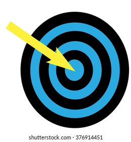 Target with arrow icon,  vector illustration design element