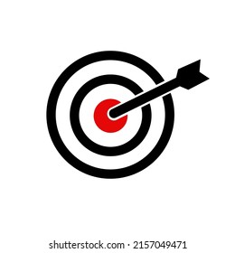target and arrow icon vector with modern design
