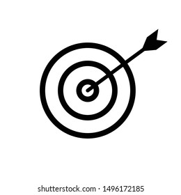 Target With Arrow Icon Vector Symbol Design Illustration