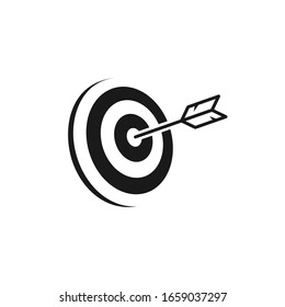 Target, arrow, idea concept, flat vector image.
