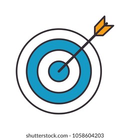 target arrow isolated icon