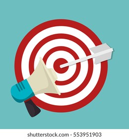 target arrow isolated icon