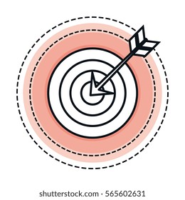 target arrow isolated icon