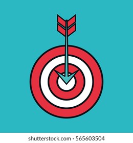 target arrow isolated icon