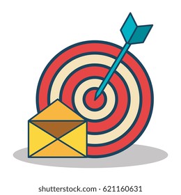 target with arrow isolated icon
