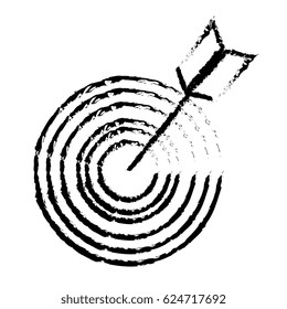 target with arrow isolated icon