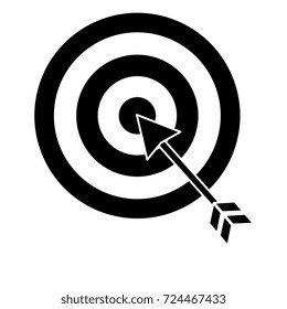 target with arrow isolated icon