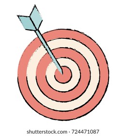 target with arrow isolated icon