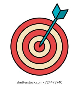 target with arrow isolated icon