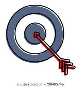 target with arrow isolated icon
