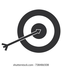 target with arrow isolated icon
