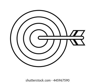 target with arrow isolated icon design, vector illustration  graphic 