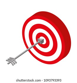 target with arrow isometric icon
