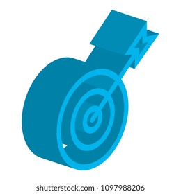 target with arrow isometric icon