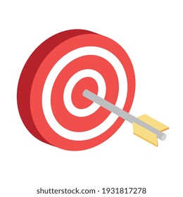 Target And Arrow Isometric Icon