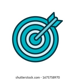 diseño de ilustración vectorial de estilo de línea de flecha de destino
