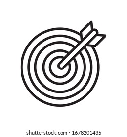 target arrow line style icon vector illustration design